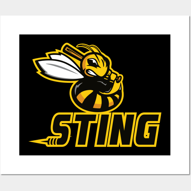 Sting Baseball Logo Wall Art by DavesTees